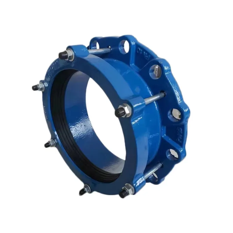 Custom High Quality Pipe Fittings Joint Flange End Seal Ductile Cast Iron PVC Quick Flange Adapters for Pipe Fittings