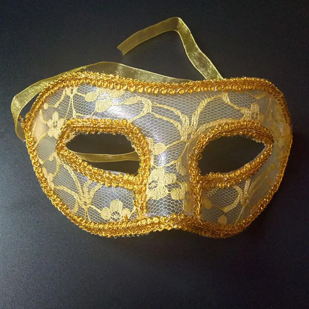 Eyewear Women Cosplay Mask Handmade Lace Ribbon Dress Up Masquerade Venetian Eye Cover Men Mask Costumes image 3