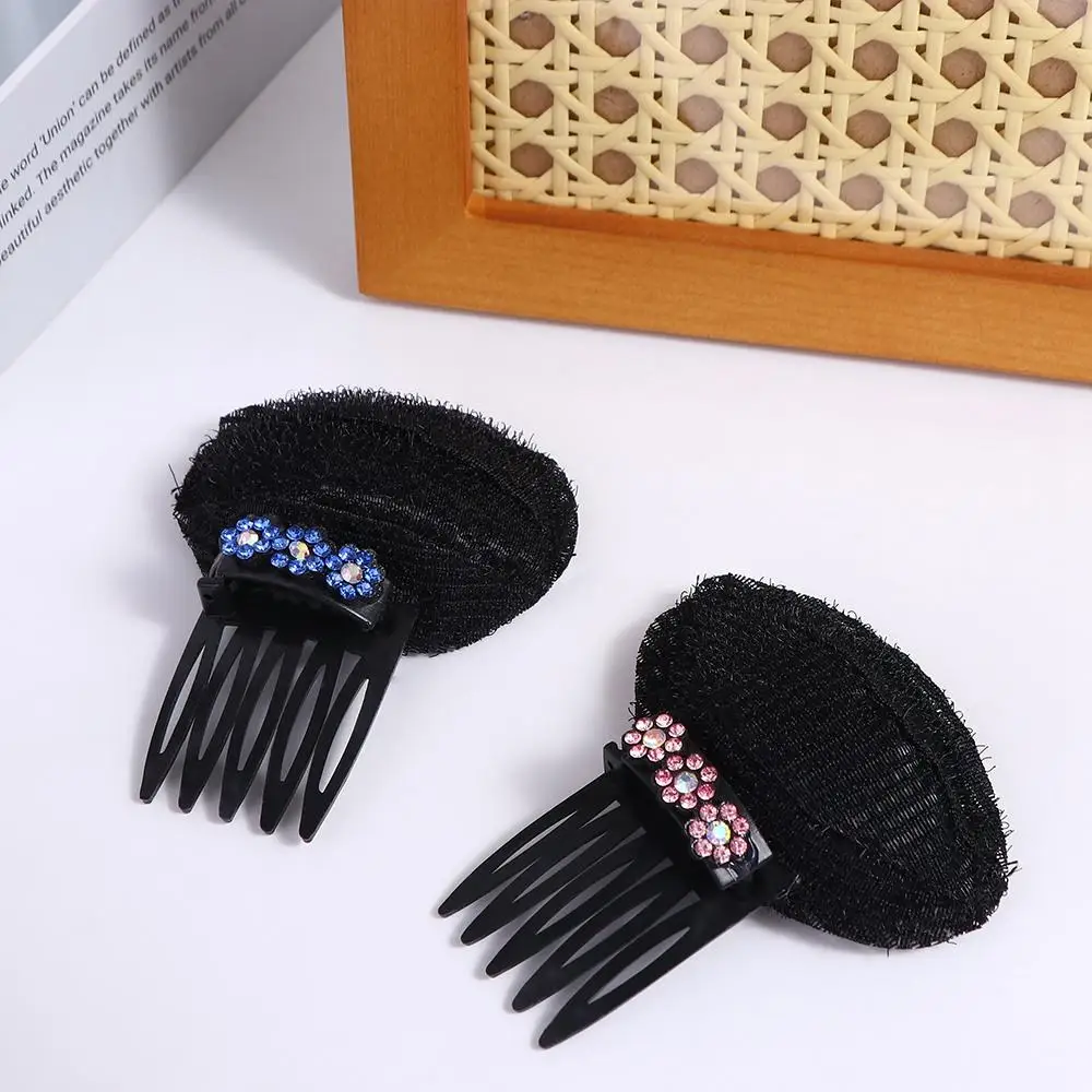 Sweet Flower Puff Hair Head Cushion Sponge Invisible Hair Base Hair Clip Braid DIY Hair Styling Tool Girl