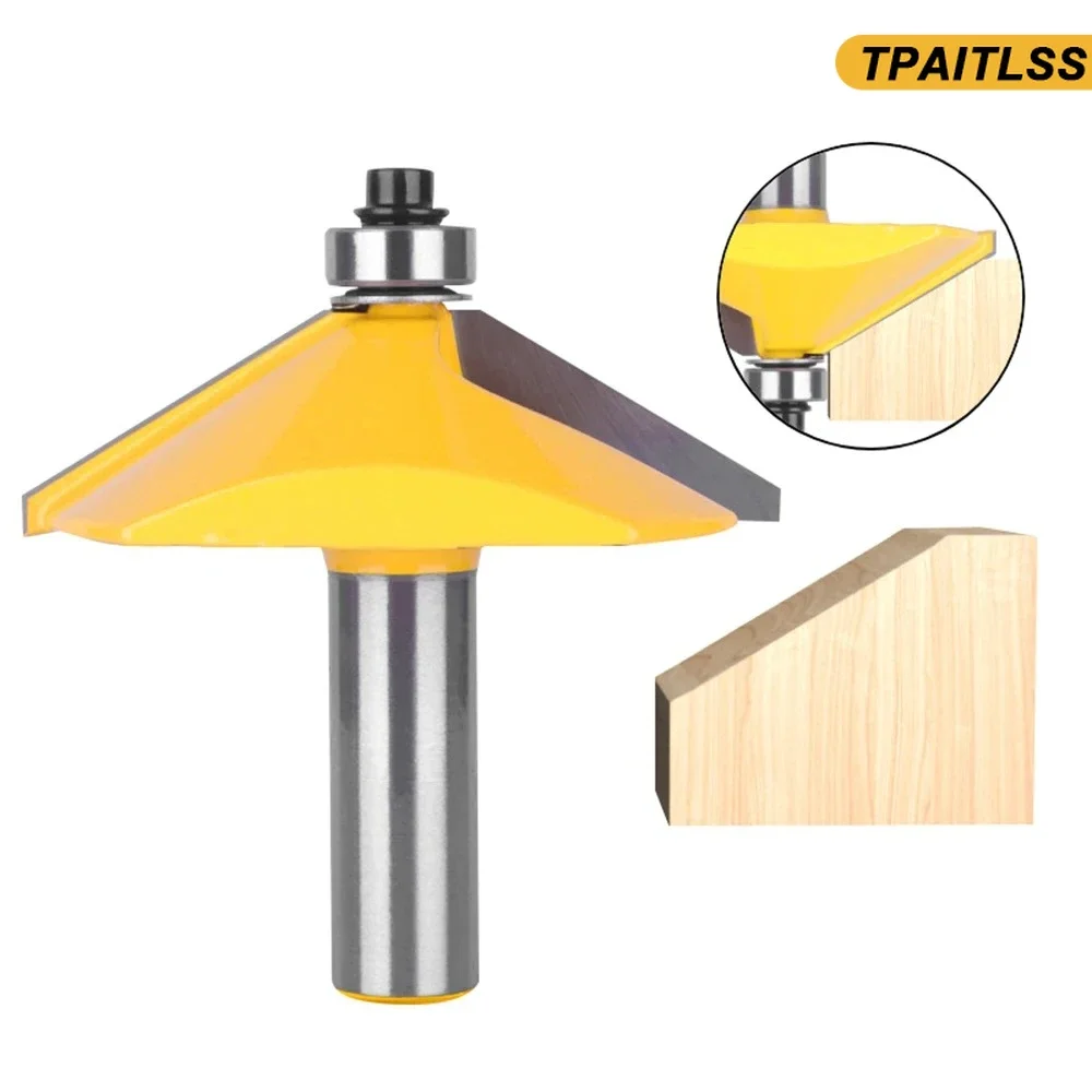 60 Deg Bevel Edge Forming Chamfer Router Bits with Bearing Chamfering CNC Wood Cutting Tools Woodworking Milling Cutter 1PC