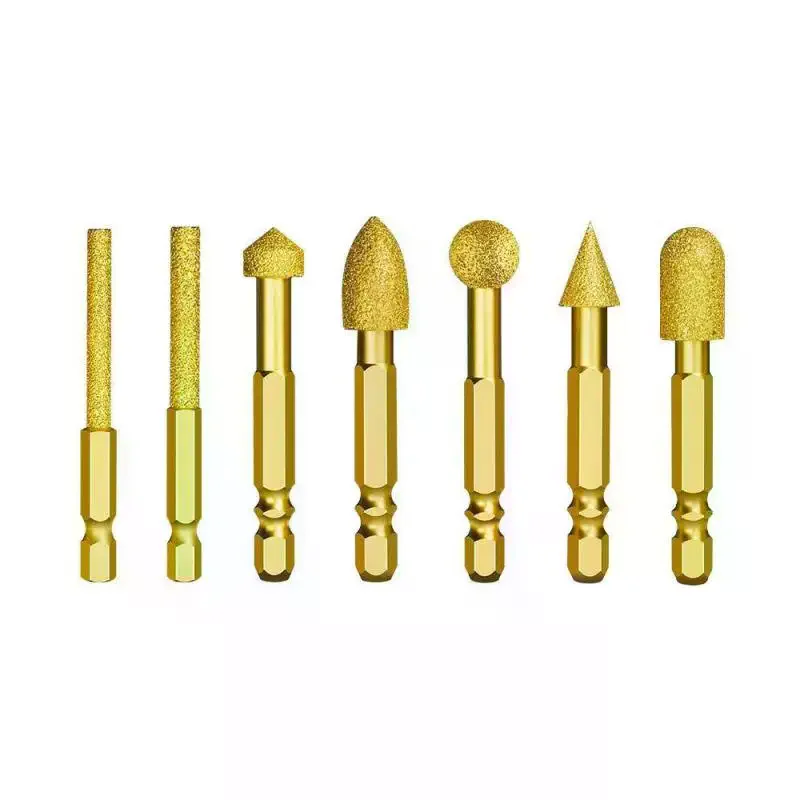 Diamond Grinding Head Tile Rotary File Polishing Head For Iron, Stainless Steel, Ceramic, Tile, Fits Drill 3pcs