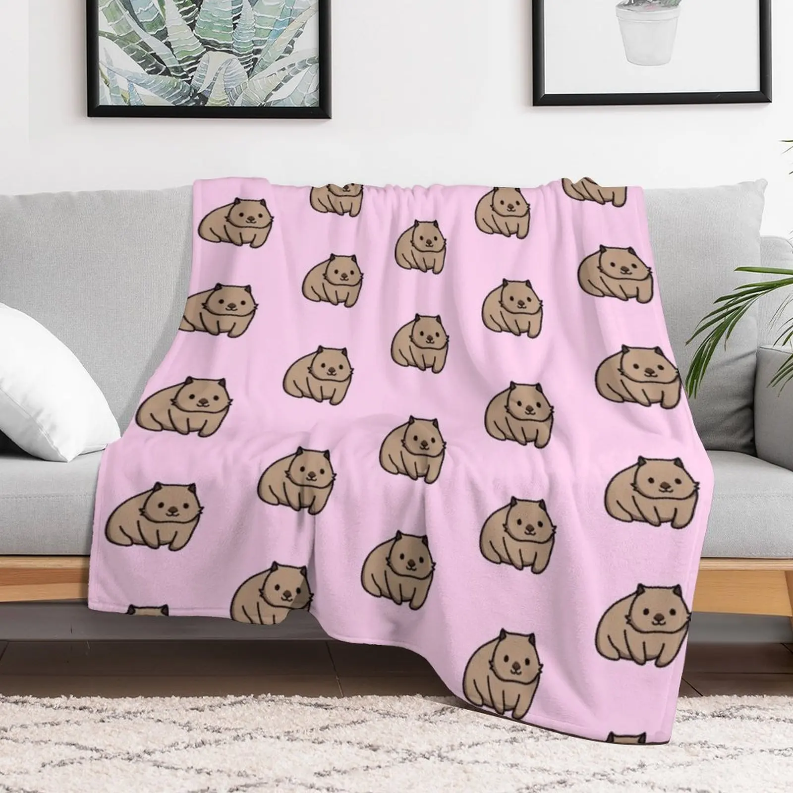 Wombat Throw Blanket Soft Big Decorative Sofa Blankets For Baby warm for winter Blankets