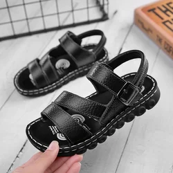 New Style 2024 Summer Children Sandals Fashion Sneakers Lightweight Non-slip Soft Bottom PU Leather Boys Comfortable Shoes