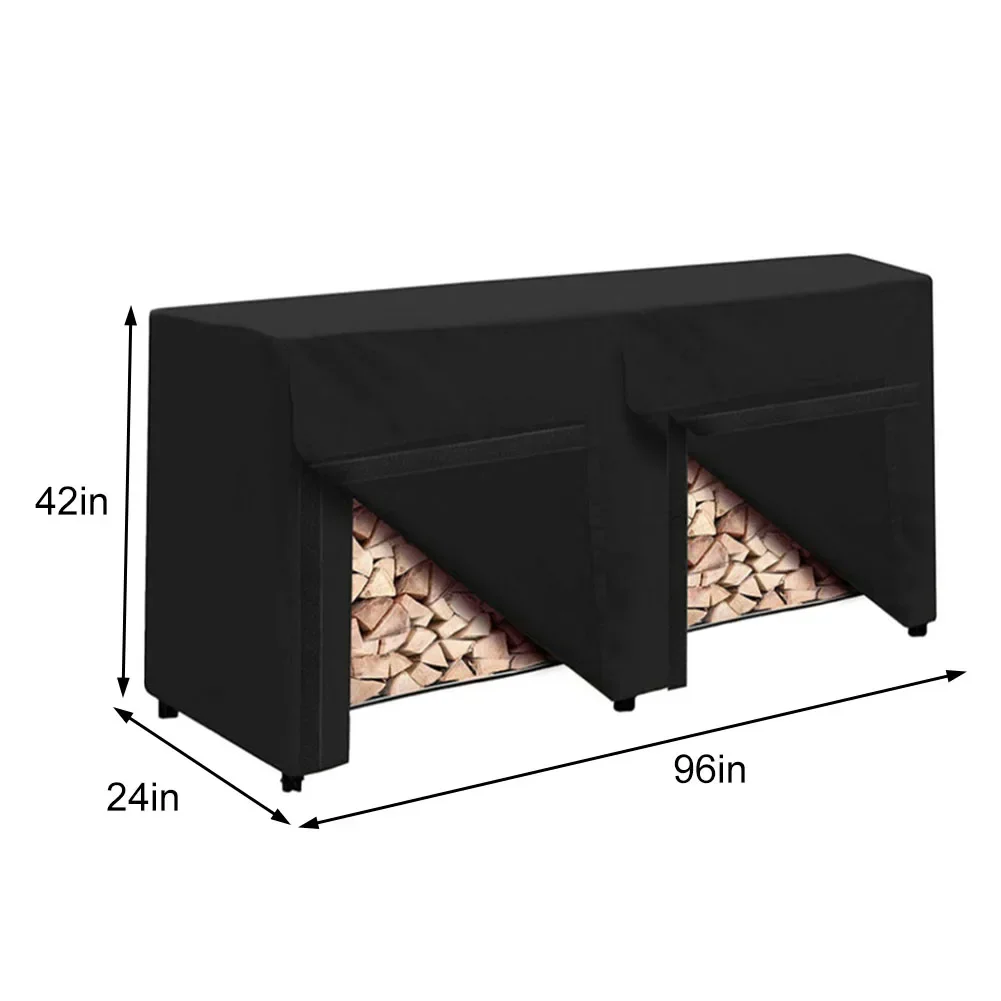 Lenha Log Rack Capa, impermeável Madeira Titular De Armazenamento, Heavy Duty Outdoor Capa Poeira, Sun Protector, 48x24x42 polegadas