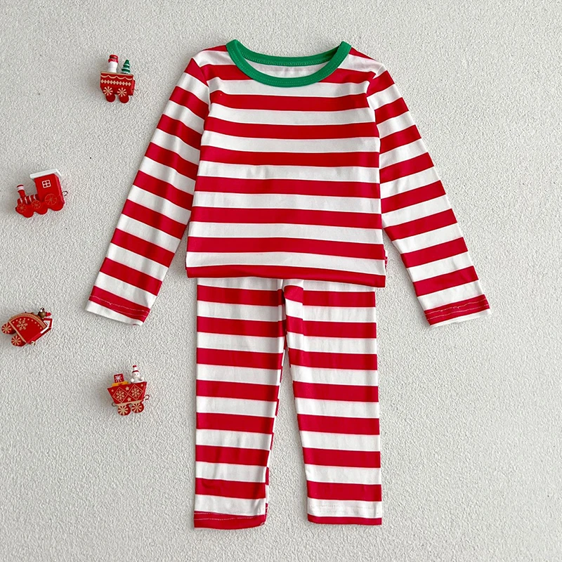 Autumn Kids Baby Boys Girls Long Sleeve Stripe T-shirt + Pants Clothing Sets Baby Boys Girls Pajamas Children\'s Clothes Suit