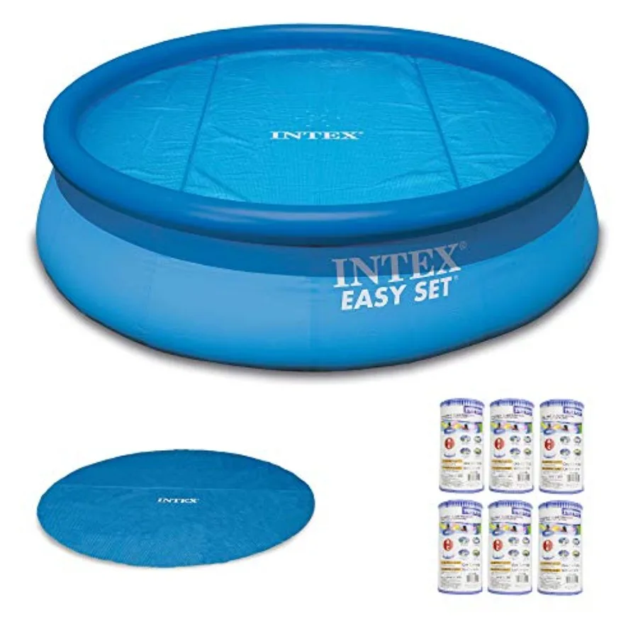 

Inflatable Round Pool, 18 Round Solar Pool Cover Type A Filter 6 Pack