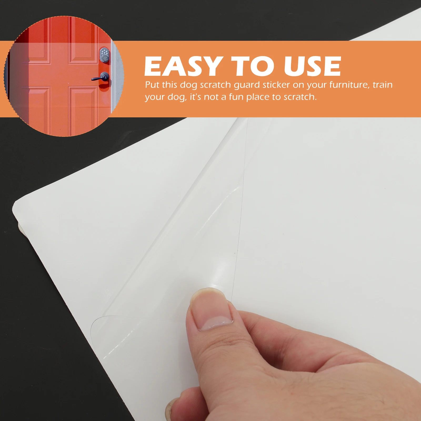 

2Pcs Dog Scratch Door Protector Flexible PVC Sticker Furniture Scratch Shield Door Cover Patch Household Protector