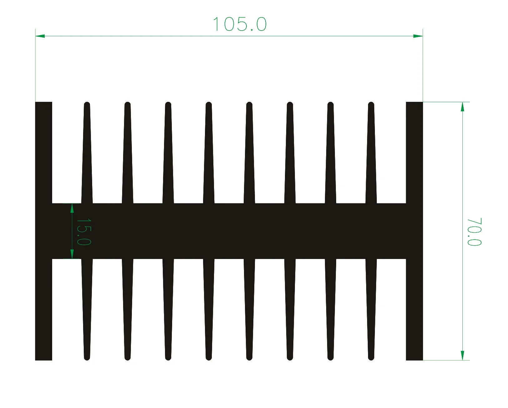 FM811 full aluminum heatsink audio hifi DIY black Standard radiator