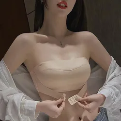Sexy Strapless Underwear For Women, Non-slip, Push-up, Small Chest Wrap, Tube Top, Summer Beautiful Back, Wedding Invisible Bra