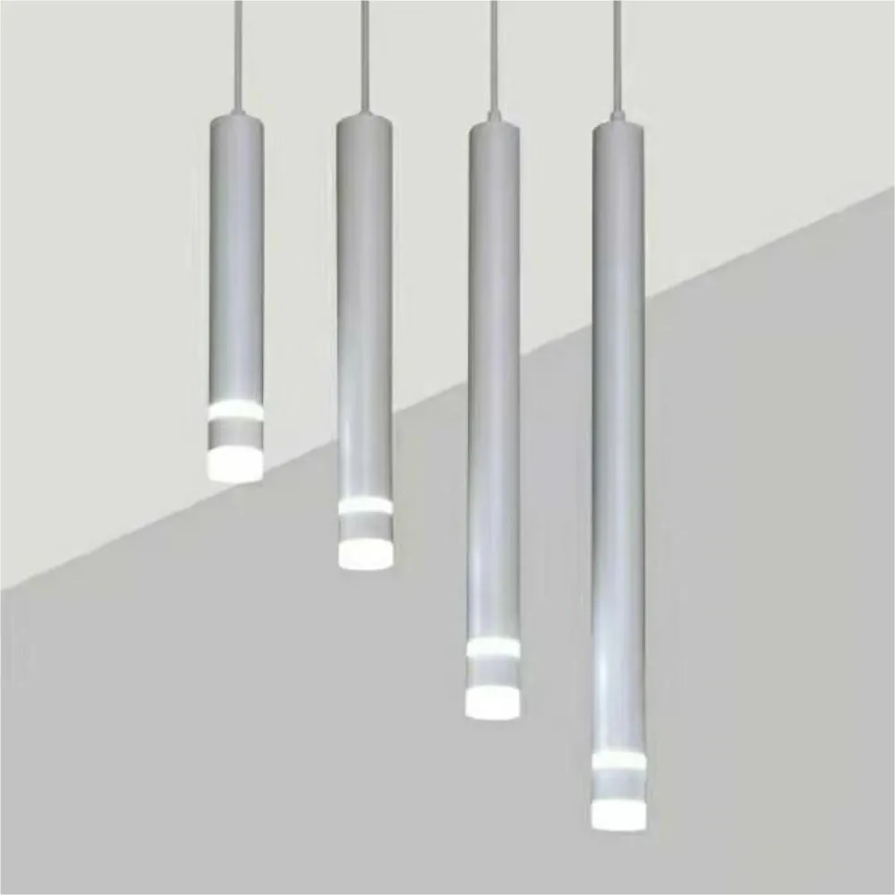 Imagem -02 - Dimmable Cylinder Led Pendant Light Tubo Longo 7w 10w Cozinha Luzes de Sala de Jantar Tubo Led Redondo Lâmpadas Suspensas para Decoração de Casa