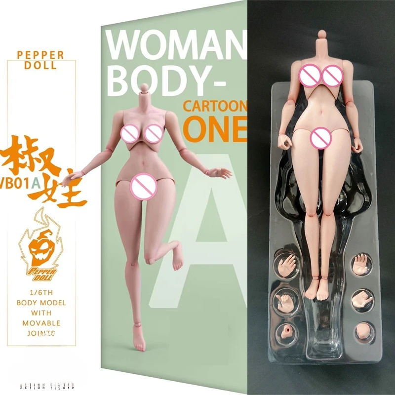 

2025 Новинка в наличии PEPPER DOLL 1/6 Масштаб WB01A Аниме Девушка Тело 12 дюймов Женский Солдат Супер Гибкая Фигурка Тела Кукла