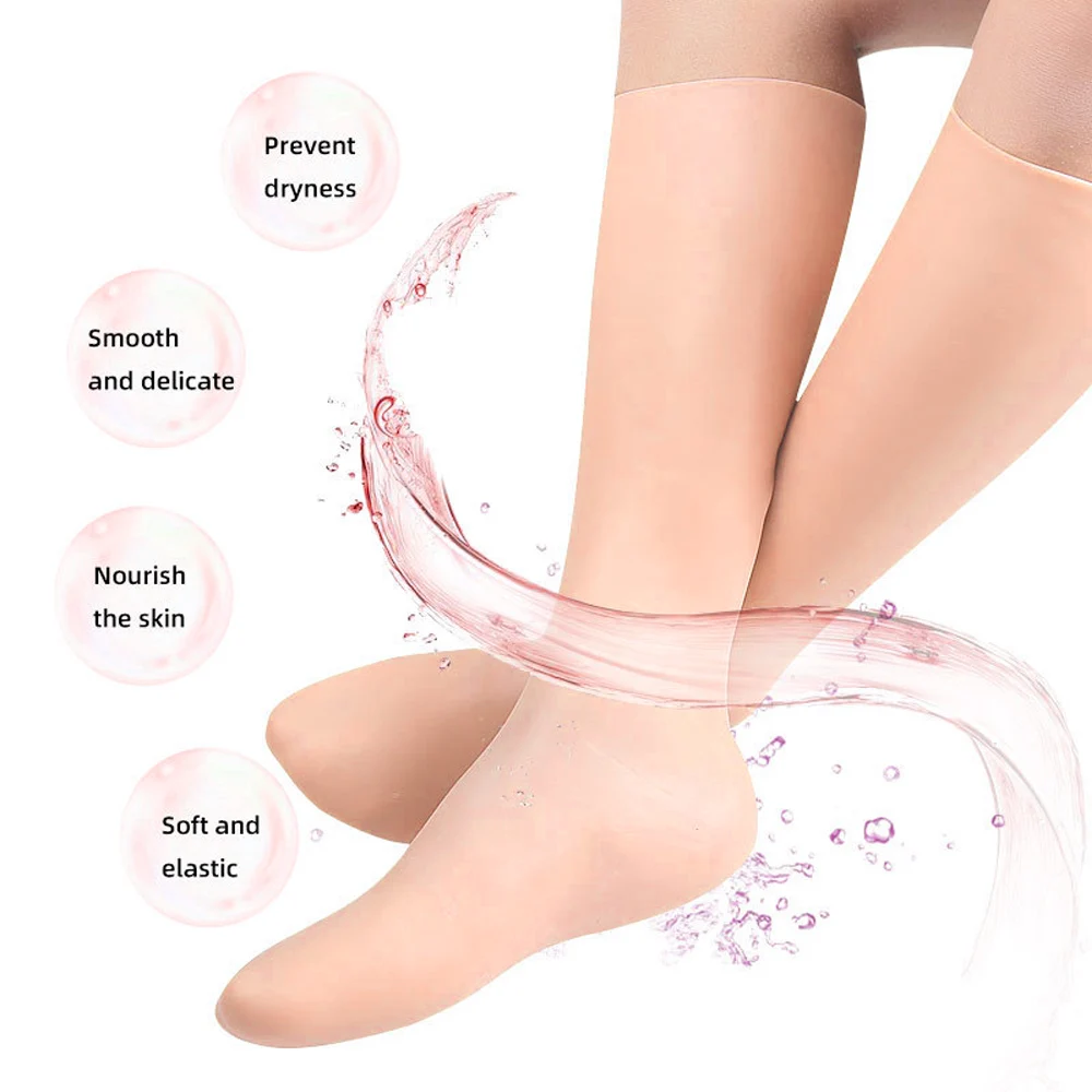 1 Pair Feet & Hand Care Socks Gloves Moisturizing Pedicure Spa Foot Bath Anti Cracked Dead Skin Peeling Exfoliating Feet Care