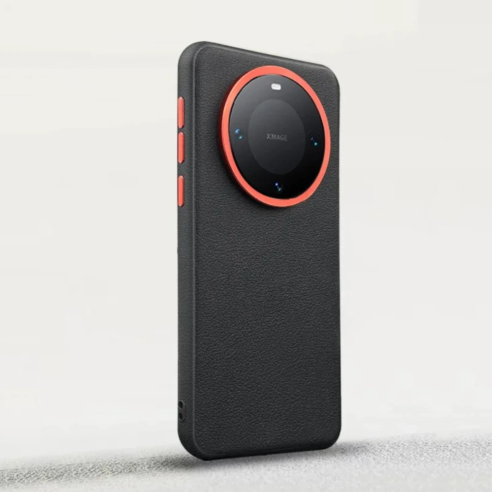 

Кожаный чехол для телефона Huawei Mate60 Pro Plus Mate 60 RS Ultimate, независимая кнопка с большим отверстием, кольцо для объектива, твердая обложка