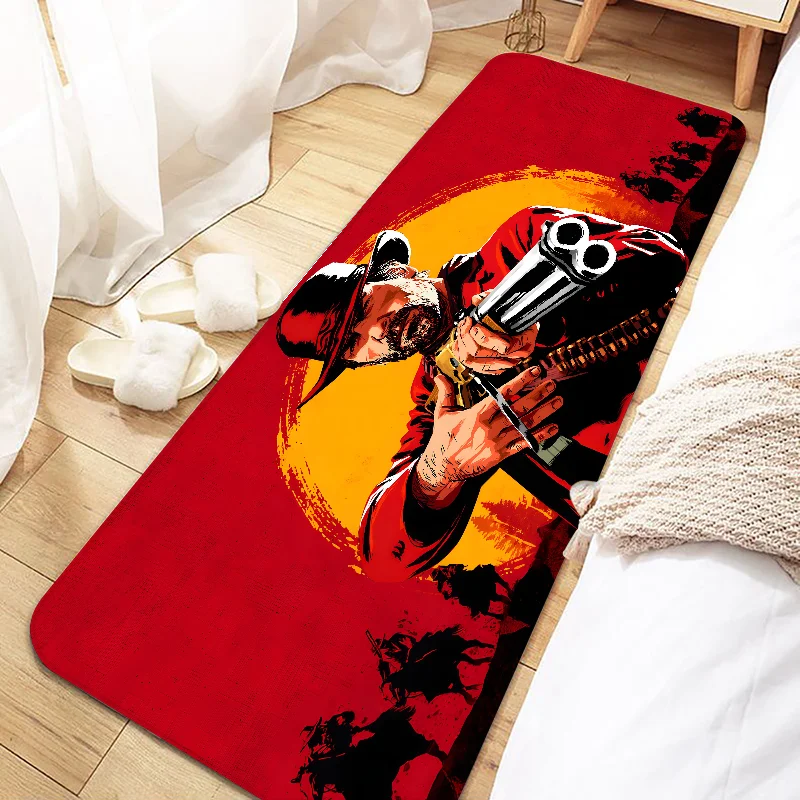 Red Dead Redemption 2 Game Door Mat Entrance Non-slip Doormat Washable Kitchen Carpet Living Room Hallway Rugs Bath Door Mats