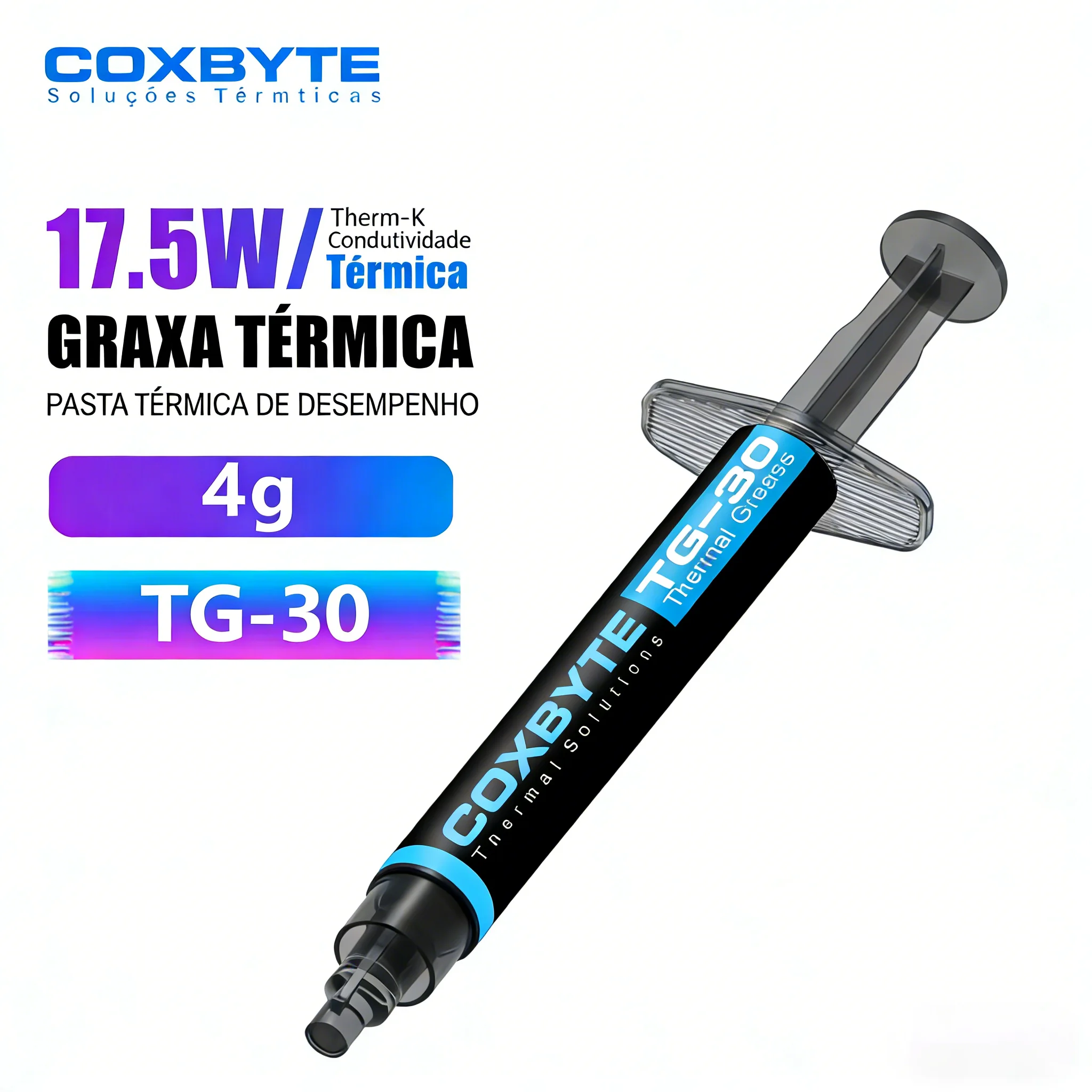 Coxbyte graxa térmica TG-30 seringa dissipação de calor pasta de silicone para processador cpu vídeo gpu resfriamento composto térmico graxa