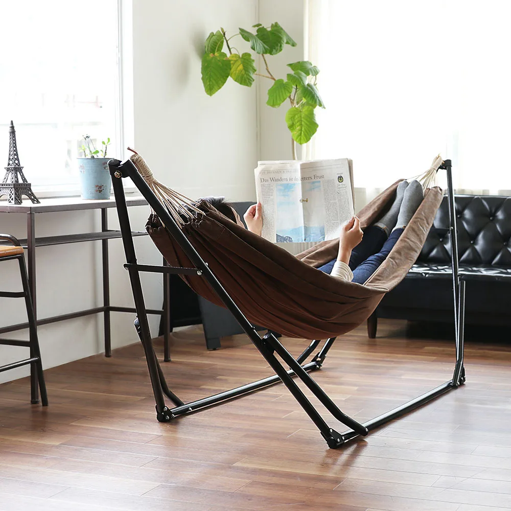 Professional outdoor camping anti-rollover single camping swing chair
