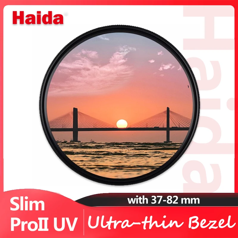 

Haida Slim PROII Multi-coating UV Filter for Camera Lens Protective with 37/39/40/40.5/43/46/49/52/55/58/62/67/72/77/82mm