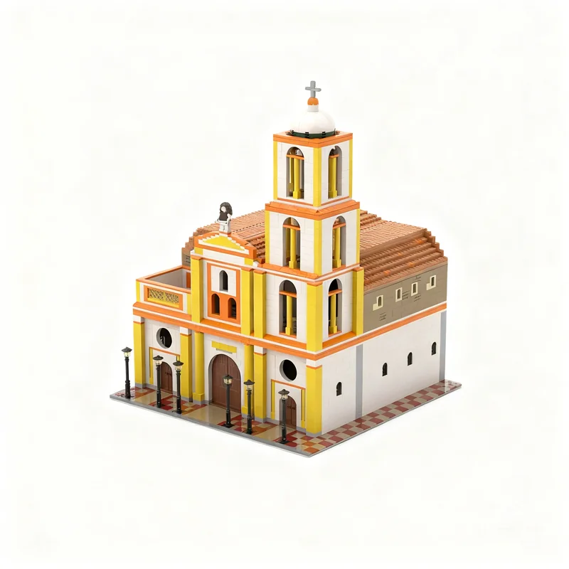 5786pcs MOC Modular Streetscape El Cocuy Church Colombia Model Building Blocks Architecture Idea DIY Birthday Christmas Gift Toy