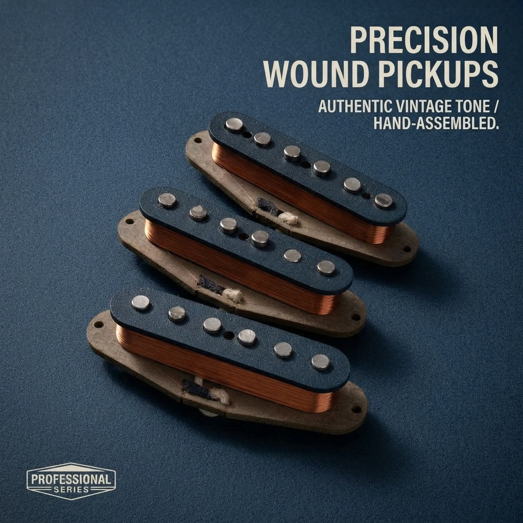 Vintage 1969 Custom SSS Strat Single Coil Pickup Set, Hand-Wound Alnico V Magnets, Classic Tone Guitar Replacement Pickups