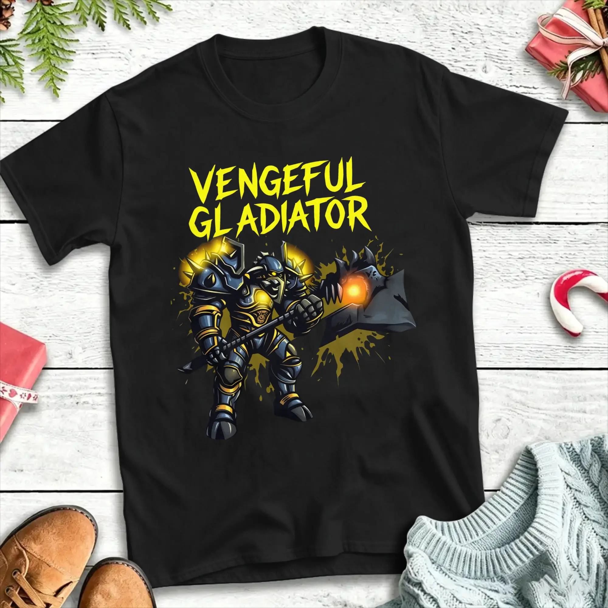 Mens T-Shirt Vengeful GladiatorTauren Warrior World of Warcraft T Shirts Trending  Beach Tees Y2K Fun 100 Cotton Tops Gift