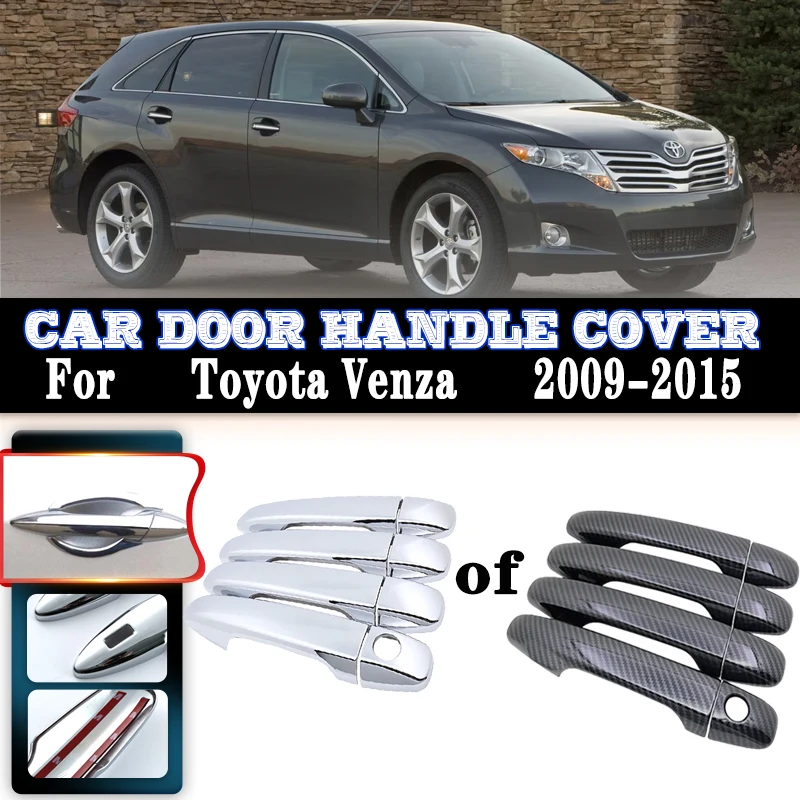 

For Toyota Venza Accessories AV10 2009~2015 Auto Anti-rust Door Handles Covers Exterior Scratch Protective Decor Car Accessories