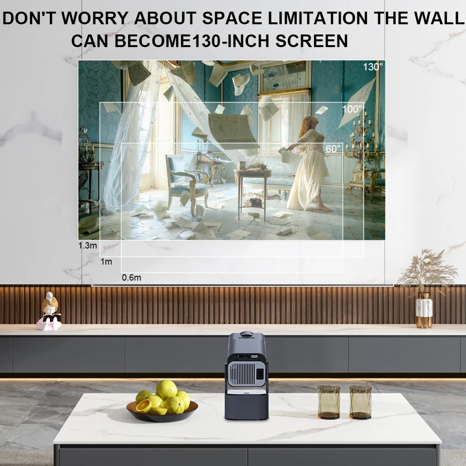 KaiAqua HT31 4K جهاز عرض محمول أصلي 1080P تركيز تلقائي كيستون تصحيح تلفزيون فيديو مسرح منزلي شعاع صغير جهاز عرض خارجي