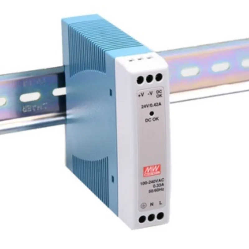 MEAN WELL MDR-10 MDR-10-5 MDR-10-12 MDR-10-24 10W Single Output Industrial DIN Rail Power Supply MDR-10 12V 24