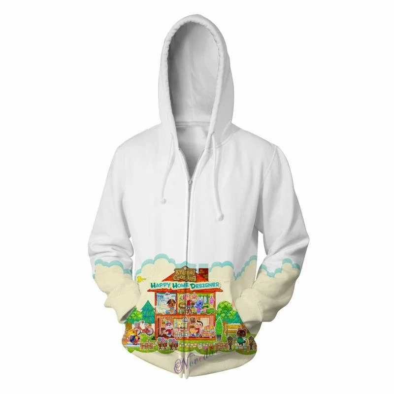 2020 New Animal Crossing Happy Home Designer 3D felpa con cappuccio felpa T Shirt New Leaf Horizons Tom Nook giacca Cosplay cappotto Top Tee