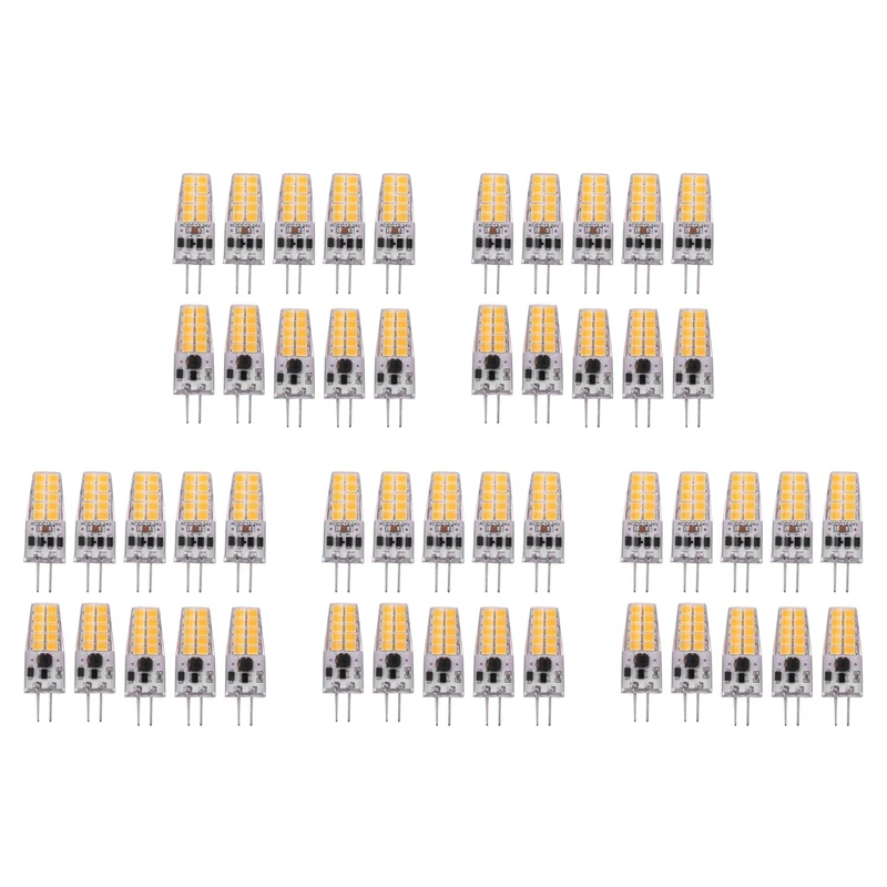 

【HOT】50PCS G4 LED Bulb AC/DC12V-24V 3W LED G4 Light 20LED 360 Angle Light 2835SMD Replace 30W Halogen Lamp,Warm White