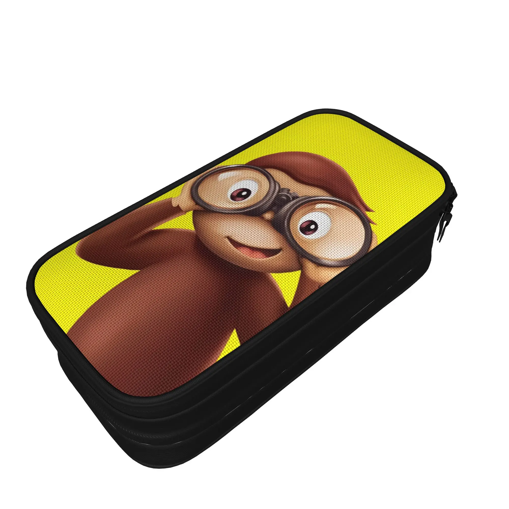Curious Monkey Georges Cartoon Pencil Cases Fashion TV Series Pen Holder Bags Student Large Storage School Pencil Box Stationery