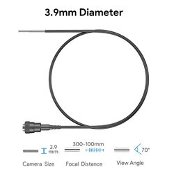 TESLONG Borescope Inspection Camera 3.9mm Single Lens 1m 3m Semi-Rigid Cable Probe Compatible with NTS300,NTS450A,NTS500