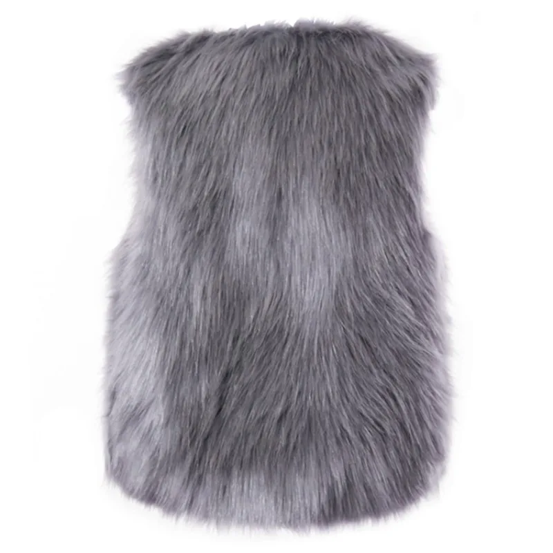 Women's Winter Faux Fox Fur Fur Coat Waistcoat Warm Vest Waistcoat Outerwear Fashionable Comfortable Blue Jackets for Women