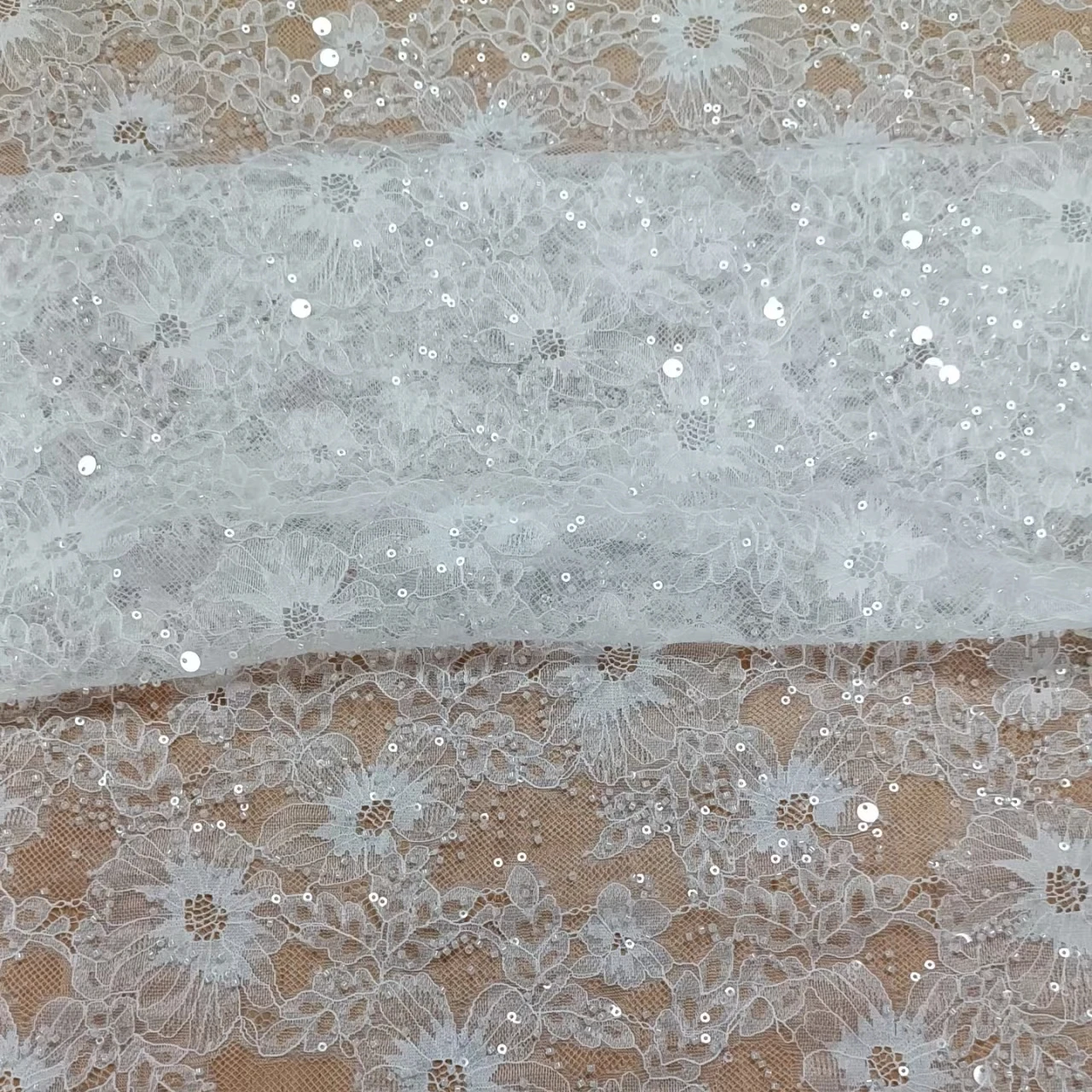 1.3M Wide Lace with Beads Off White Color Wedding Lace French Lace Beaded Wedding Gown Lace 2024 NEW Beading Lace Luxury