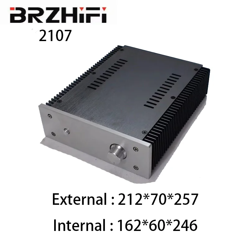 

BRZHIFI Power Amplifier Chassis Vent Cover 2107 All-match subwoofer Sound Audio Amp Board Aluminum Enclosure With Heat Sink