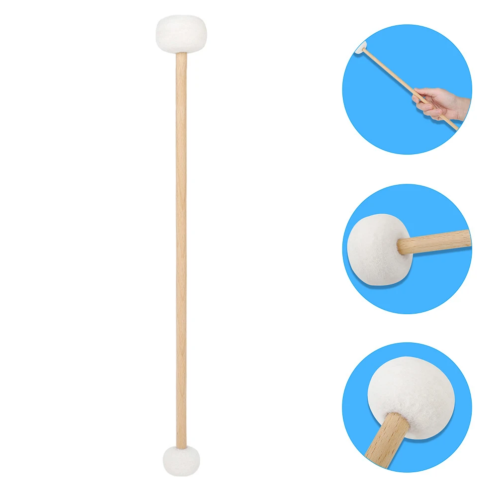 

Thoughtful Gift Felt Head Bass Drum Mallet Sturdy Wooden Handle for Drum Set Enthusiasts and Professionals Percussion Stick