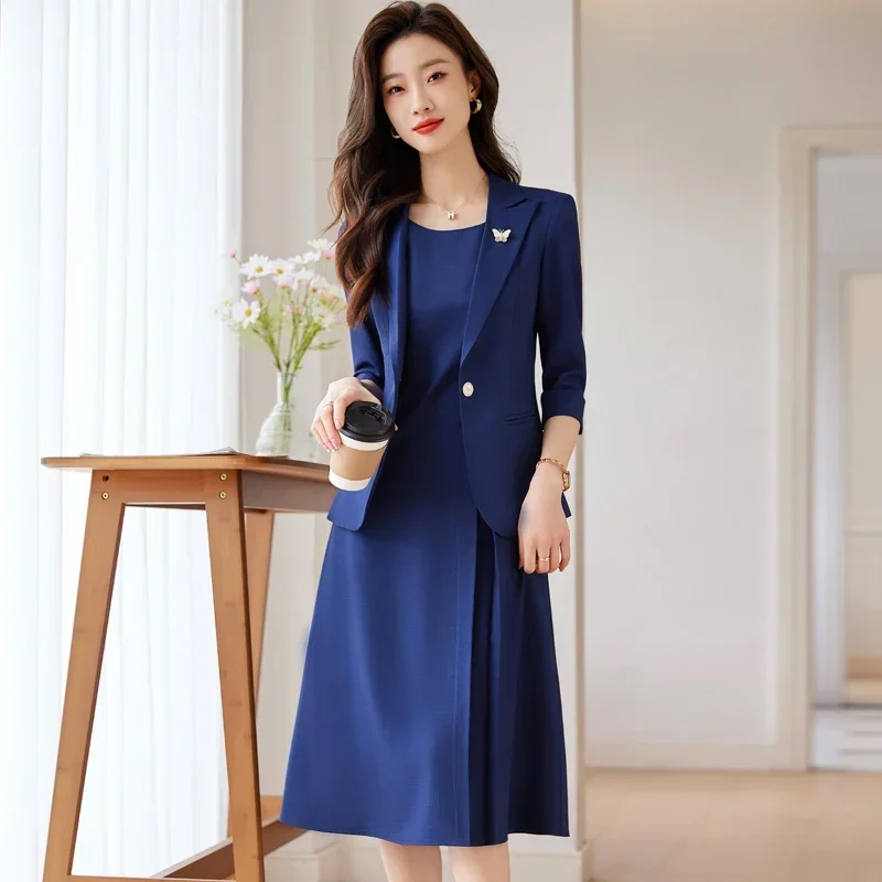 Elegant Professional Women Suit Fashionable Minimalist Style to Show the Workplace Style Dress with Blazer New in Matching Sets