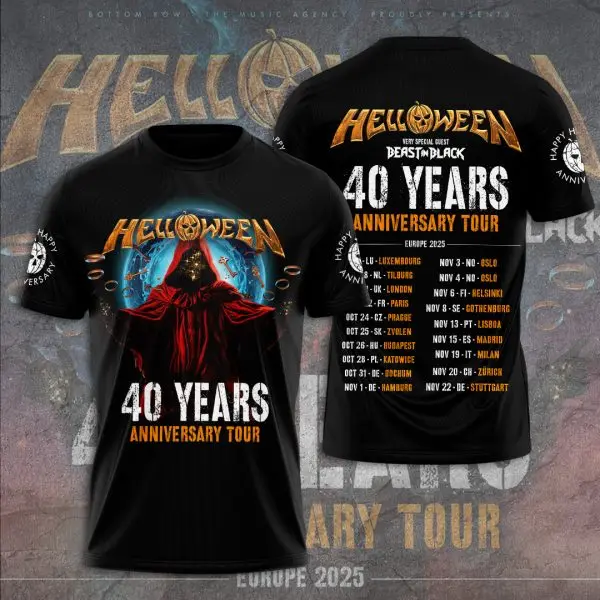 Classic Rock Helloween T-shirts Male 3D Print Men Women Hip Hop Trend Short Sleeve TShirt Street Loose Casual Oversized Y2k Tops image 2