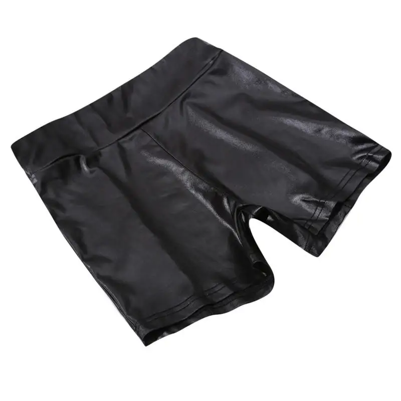 2026 Sexy Damen-Shorts Glänzende Elastische Hochtaillierte Glänzende Kunstleder-Kurzhosen Schlanke Heiße Tanz-Clubwear Mini-Shorts – Detail 11