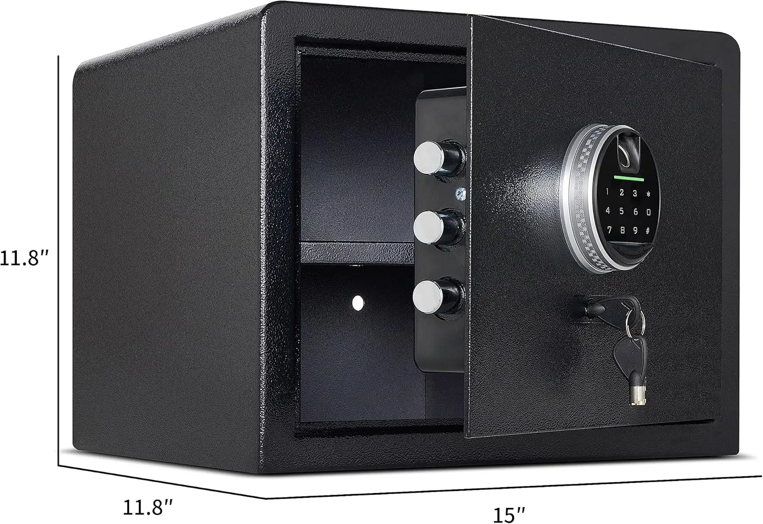Biometric Digital Security Safe - Fingerprint Safe for Home Storage - Cash, Jewelry & Valuables - 1.2 Cubic Feet - Gun Use