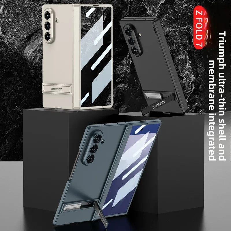 

For Galaxy Z Fold 7 Case Magnetic Kickstand Build in Screen protection