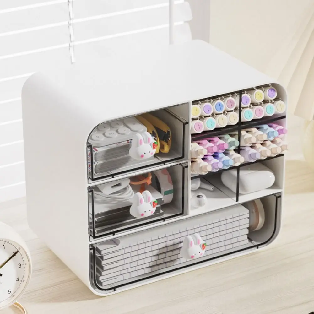 Transparent Desktop Drawer Box Cosmetic Organizer Sundry Box Stationery Storage Boxes Jewelry Storage Shelf Home School Office