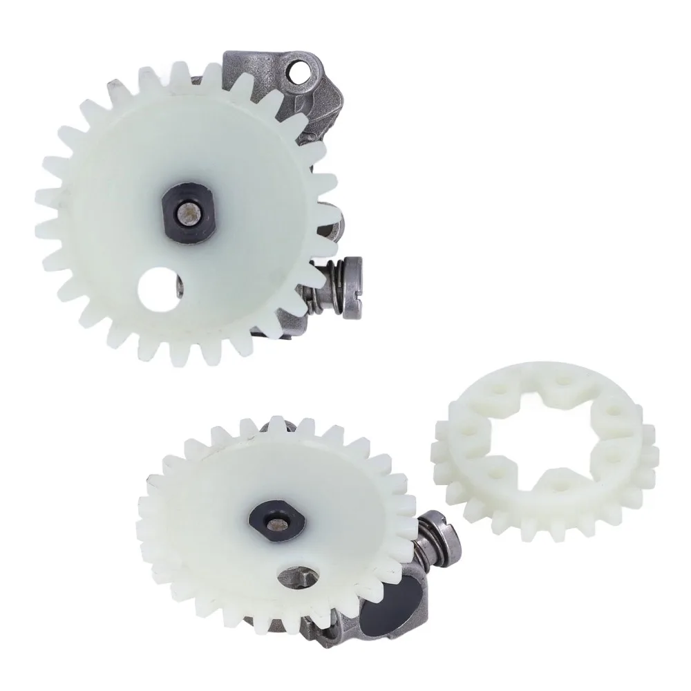 Durable Silver Chain Saw Oil Pump Metal Compact Oil Pump Gear Round Easy to Install Spur Gear Assembly for STIHL 038 MS380 MS381