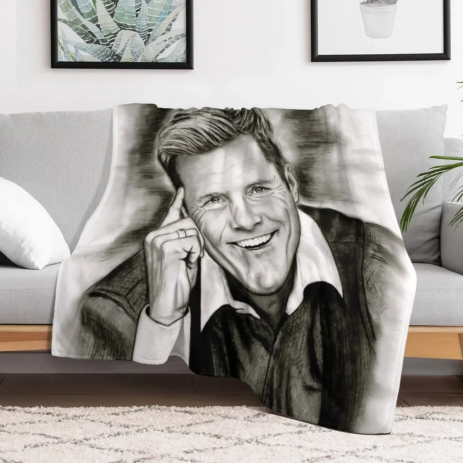 

Dieter in Black and White Throw Blanket Decorative Sofa Sofa Blankets