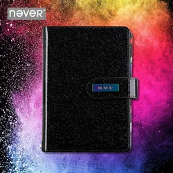 Black Loose-Leaf Notebook Binder, 6-Hole Binder para Gestão Financeira, Habitação Gift Packing, Never Planner, A6, 2023