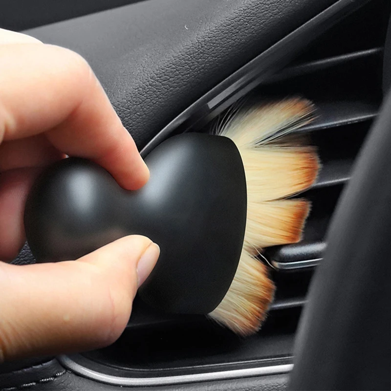 Car Air Conditioner Centre Console Cleaning Brush Air Outlet Crevice Dust Removal Brushes Car Interior Cleaning Brush Supplies