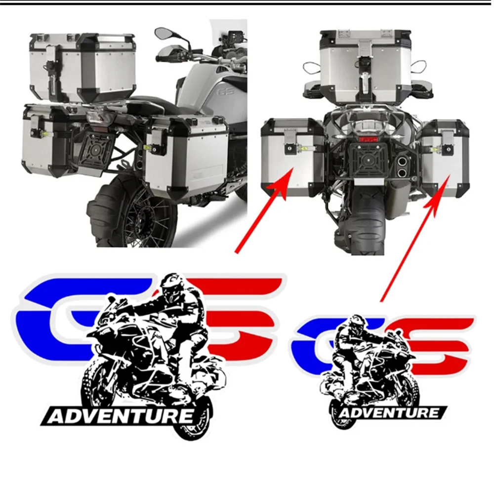 

For BMW R1250GS R1200gs F850gs F800gs F750gs F650GS R1100GS GS GSA HP Stickers Trunk Luggage Aluminium Cases Topcase Adventure