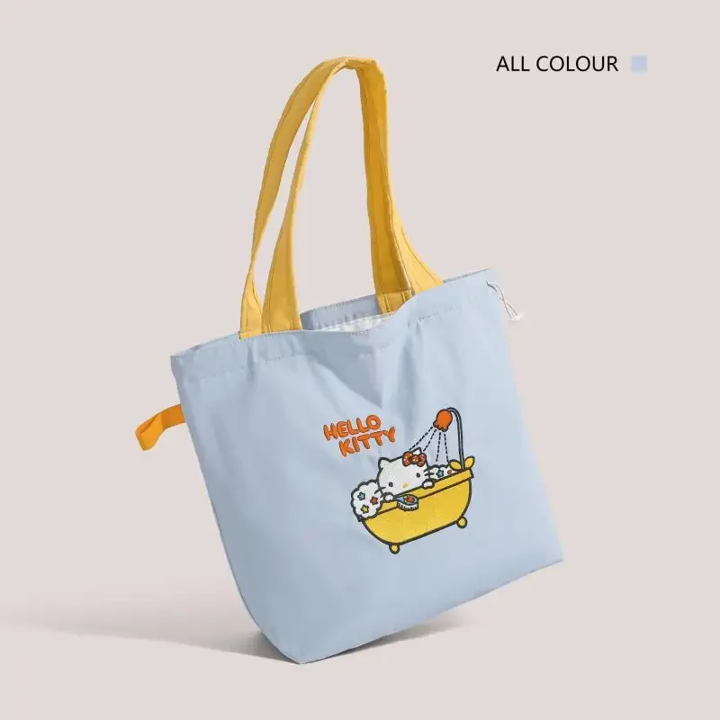 

Сумка через плечо Hello Kitty, новая милая универсальная сумка большой емкости с героями мультфильмов Kawaii, студенческая сумка-тоут на одно плечо