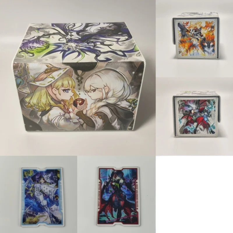 Acg Cards Box Yu Gi Oh Elzette Astellar of The White Forest Anime Game Ocg Tcg Ptcg Trading Card Storage Box Pu Collection Box