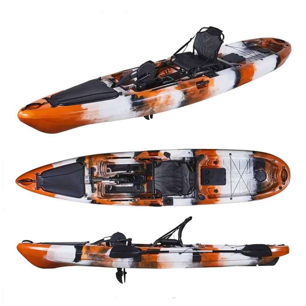 

Wholesale Ocean Pedal Single Angler Fishing Kayak Paddle Boat With Aluminum Frame Seat And Kayak Accessories