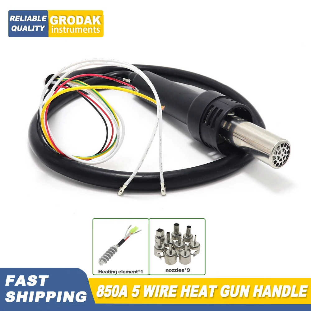 GORDAK 850A 5-przewodowy i 850 3-przewodowy uchwyt do pistoletu termicznego do stacji lutowniczej GORDAK 850A 850B 952 952B 952C 952V 952D Uchwyt do pistoletu termicznego